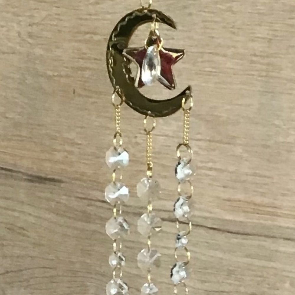 Moon windchime sun catcher suncatcher mobile boho - Picture 5 of 8